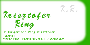 krisztofer ring business card